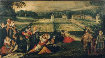 A Picnic in a Park by Flemish School